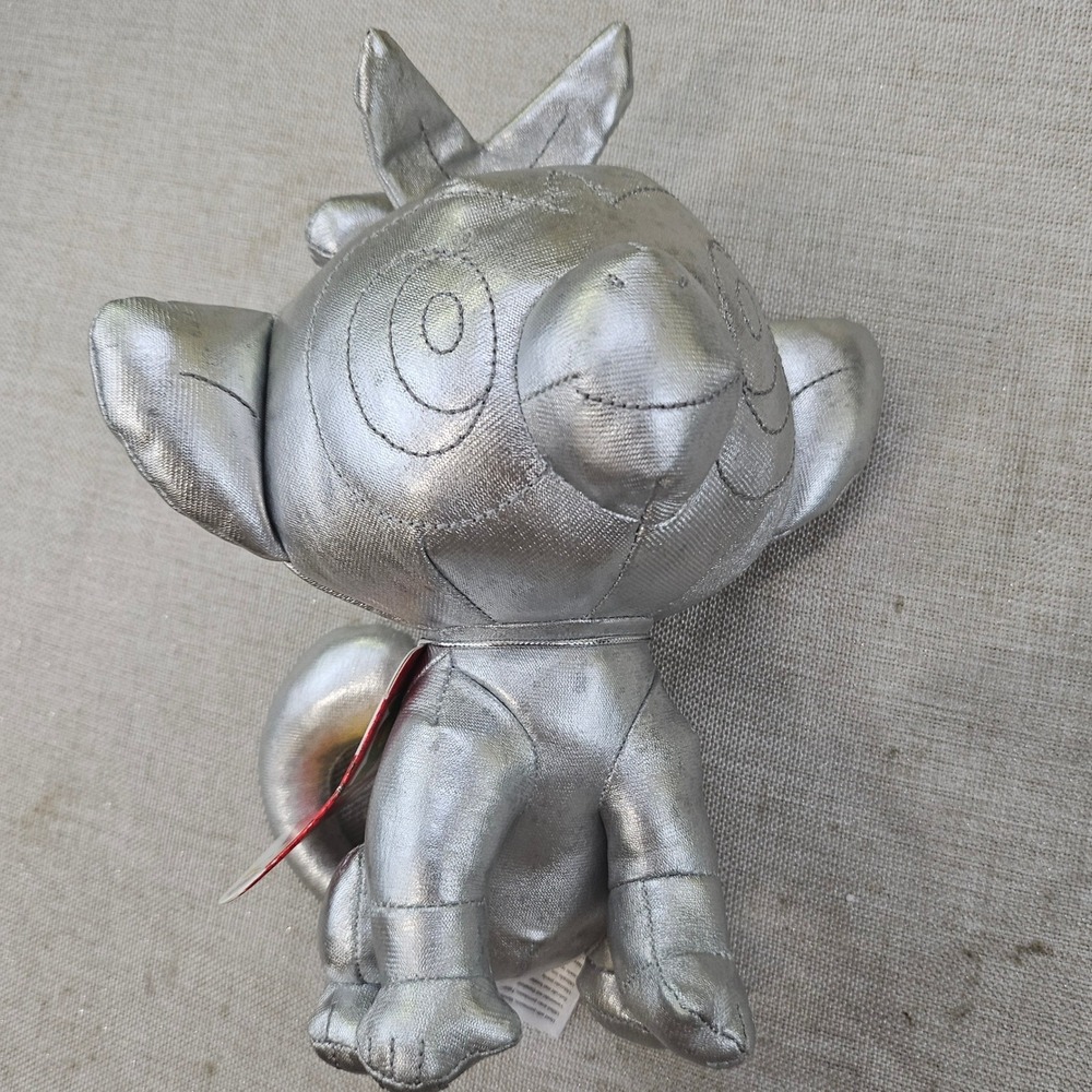 Pokemon Grookey Plush Toy Unisex Silver 25th Anniversary Metallic Select 8" New